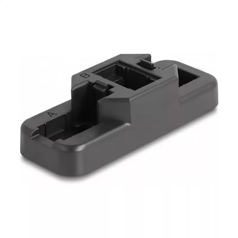 DeLOCK Keystone LSA Set RJ45 RJ11 Cat.6 schwarz Cliphalter