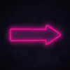 Neonlichter Pfeil Wandleuchte MANTA SNL107PK – rosa dekoratives LED-Pfeilschild