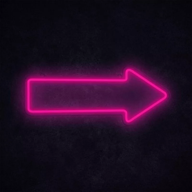 Neonlichter Pfeil Wandleuchte MANTA SNL107PK – rosa dekoratives LED-Pfeilschild