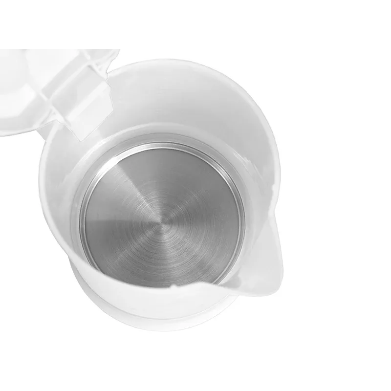 Elektrischer Wasserkocher LAFE LAFCZA45865, Edelstahl, 0,6 L, 600 W, hellgrau, klappbarer Verriegelungsdeckel