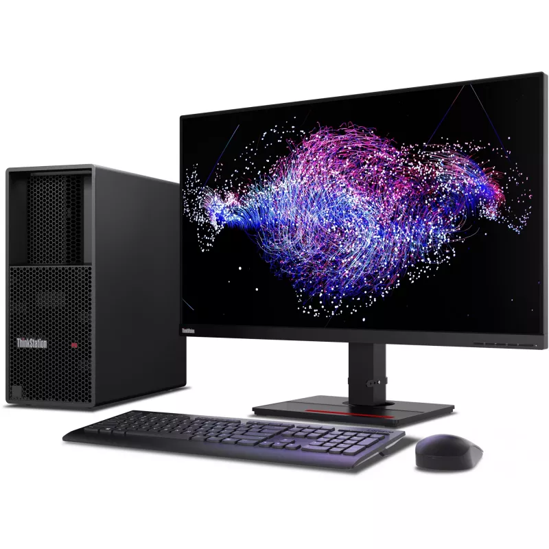 Lenovo ThinkStation P3 Tower Gen 2 Intel Core Ultra 9 285K 48 GB DDR5-SDRAM 512 GB SSD Windows 11 Pro Workstation Schwarz