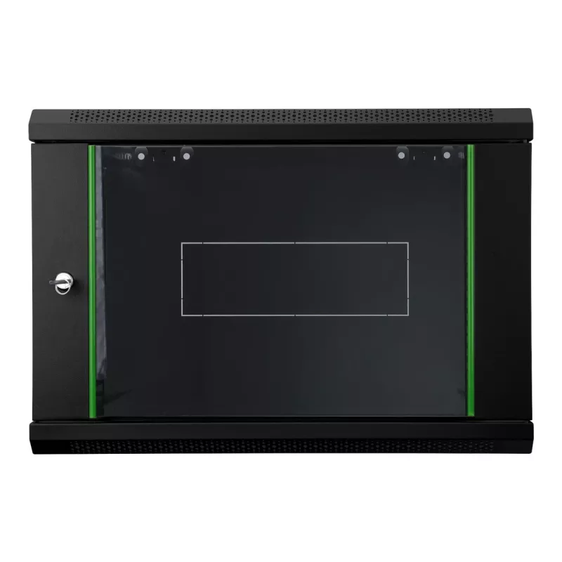 DIGITUS Dynamic Basic DN-19 16-U-EC-SW - Schrank - Netzwerkschrank - geeignet für Wandmontage - Schwarz, RAL 9005 - 12U - 48.3 cm (19)