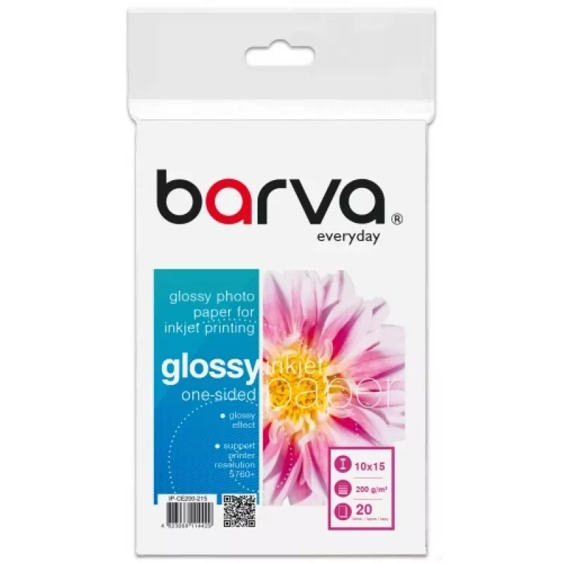 Fotopapier Barva (IP-CE200-215) Everyday Glossy 200 g/m², 10x15 cm, 20 Blatt