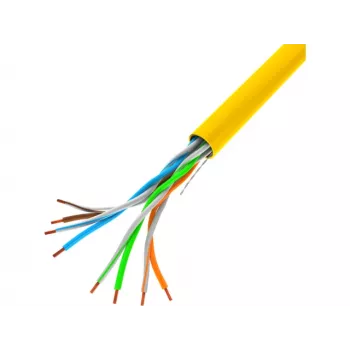 LANBERG Netzwerkkabel LCU5-10CC-0305-Y U/UTP Cat5e 305 m, 24 AWG CCA, gelb