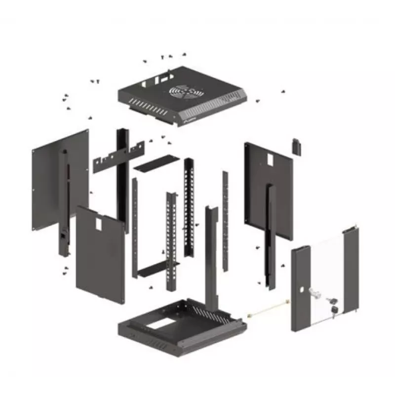 Lanberg WF11-3309-10B Rack-Schrank 9U Wandmontage-Rack Schwarz