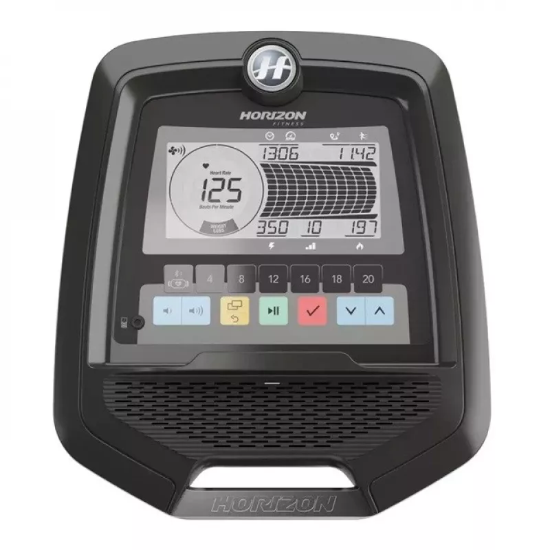 Ellipsentrainer Horizon Fitness Andes 5.1 — 20 Widerstandsstufen, 12 Programme, 50,8 cm Schrittlänge, 136 kg maximales Benutzergewicht