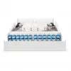 Glasfaser-Wandgehäuse DIGITUS DN-96843M-OS2, Singlemode, vormontiert, 24×LC DX-Adapter mit Pigtails, Stahl, grau, 320×54×280 mm
