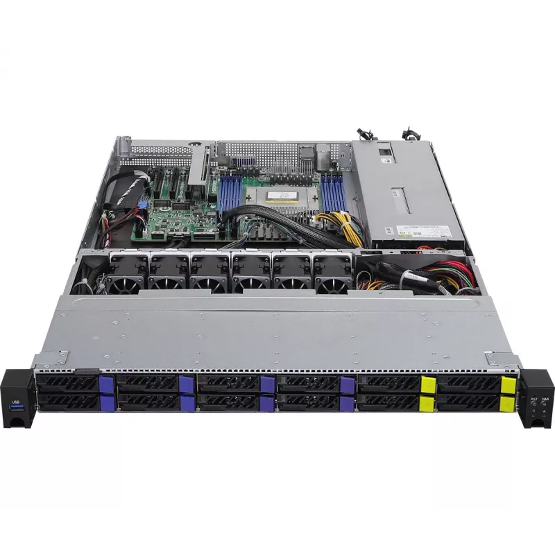 ASRock 1U8S4E-GENOA/2T Server-Barebone SoC-Sockel SP5 (LGA 6096) Rack (1U)