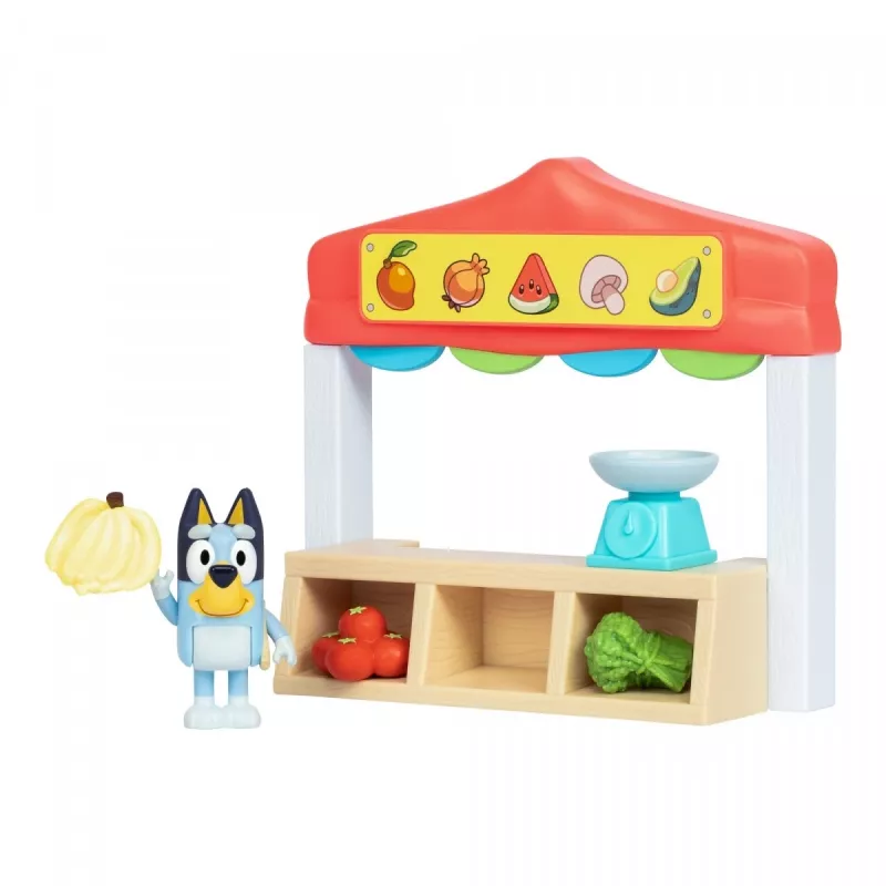 Spielzeugfiguren-Set TMTOYS Mini Bluey Lebensmittelladen BLU17555 – Mini-Figurenset für Spielspaß