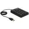 Numerischer Tastenblock DeLOCK 12481 Universal USB Schwarz