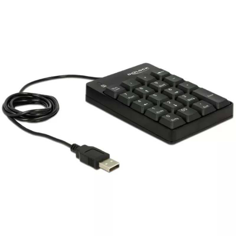 Numerischer Tastenblock DeLOCK 12481 Universal USB Schwarz