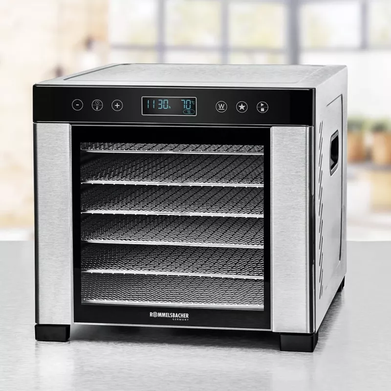 ROMMELSBACHER DA 950, Schwarz, Edelstahl, Edelstahl, LCD, 99 h, 6000 cm², 380 x 394 mm