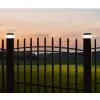 GB128 LED-Solarleuchte für Zaunpfosten und Garten, Schwarz - Grün Blue