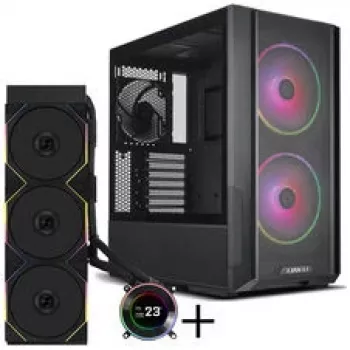 Lian Li LANCOOL 216 PC-Gehäuse-Bundle + HYDROSHIFT II LCD-C 360TL AiO - schwarz