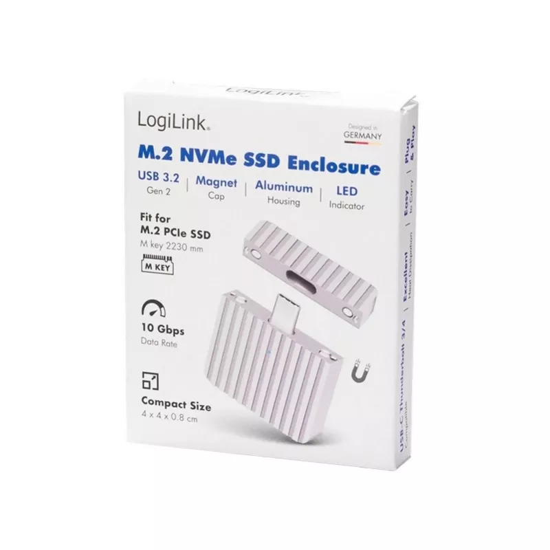 Sehr kleines USB3.2 Gen2x1 SSD-Gehäuse USB-C NVM