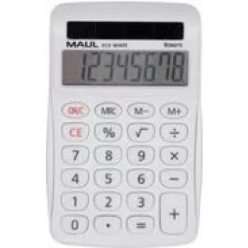 Jakob Maul GmbH Tischrechner ECO MJ 455 8-stellig Weiß Solarbetrieb – ohne Batterie (7263102)
