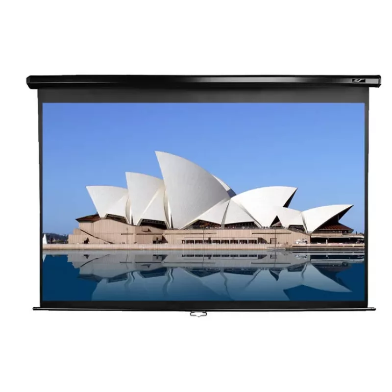 Manuelle Projektionsleinwand Elite Screens M128UWX 128 Zoll 16:10 — sichtbar 276 cm x 172,3 cm, gesamt 283,3 x 189,9 cm, 13,1 kg