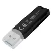 Kartenleser SAVIO AK-64 USB 3.2 Gen 1 Typ-A-Ausgang, MicroSD-Steckplatz, 5000 Mbit/s, schwarz