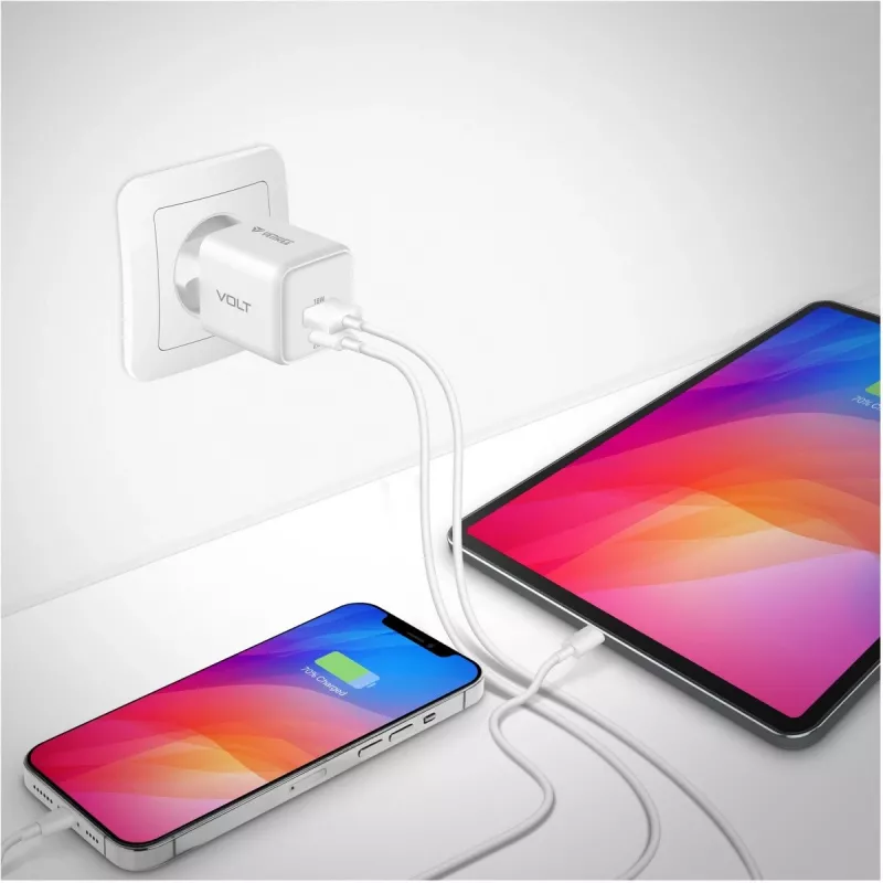 USB-C/A-Netzladegerät YENKEE YAC G38 20W 3A Power Delivery (USB‑C und USB‑A)