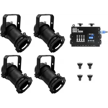 PAR-16 Spot-Set EUROLITE dim2warm EDX-4 DMX RDM LED-Dimmerpack (Modell 20000694)