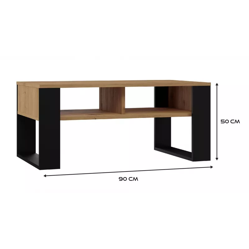 Topeshop MODERN 2P ART CZ Couchtisch / Beistelltisch / Ecktisch Couchtisch rechteckige Form 2 Bein(e)
