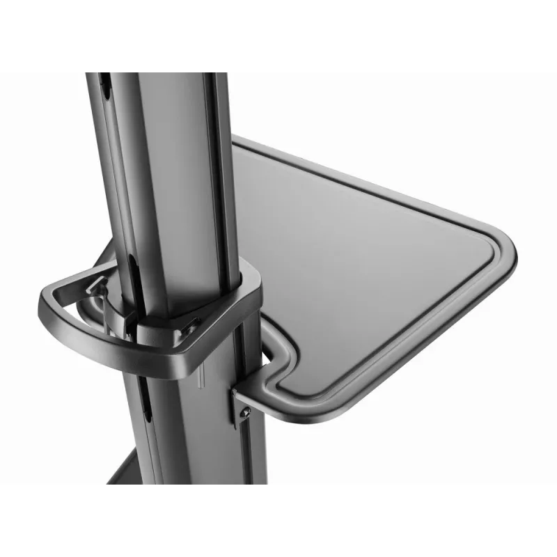 Boden-TV-Ständer Gembird TVS-70T-02 für 37 Zoll–70 Zoll Bildschirme, max. 70 kg, VESA 200x200–600x400, neigbar ±5°/−12°, höhenverstellbar, Rollen, Kabelmanagement