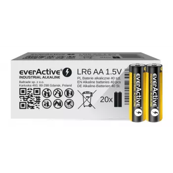 Alkali-Einwegbatterie everActive EVLR6S2IK AA 1,5 V — 40er-Pack