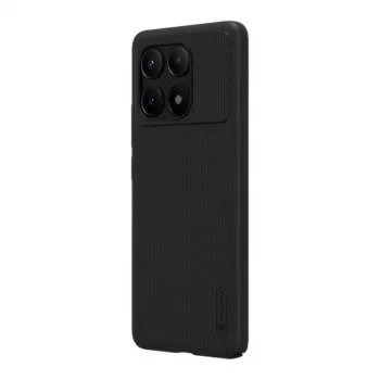 Schutz-Handyhülle Nillkin Super Frosted Shield Pro für Xiaomi Redmi K70E / Poco X6 Pro 5G — schwarz, hart matt rutschfest