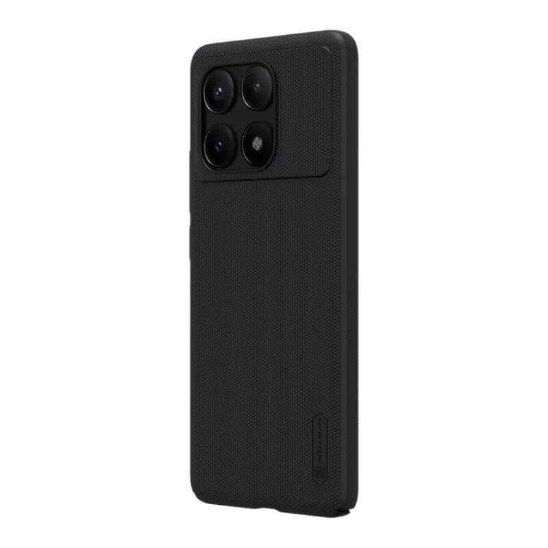 Schutz-Handyhülle Nillkin Super Frosted Shield Pro für Xiaomi Redmi K70E / Poco X6 Pro 5G — schwarz, hart matt rutschfest