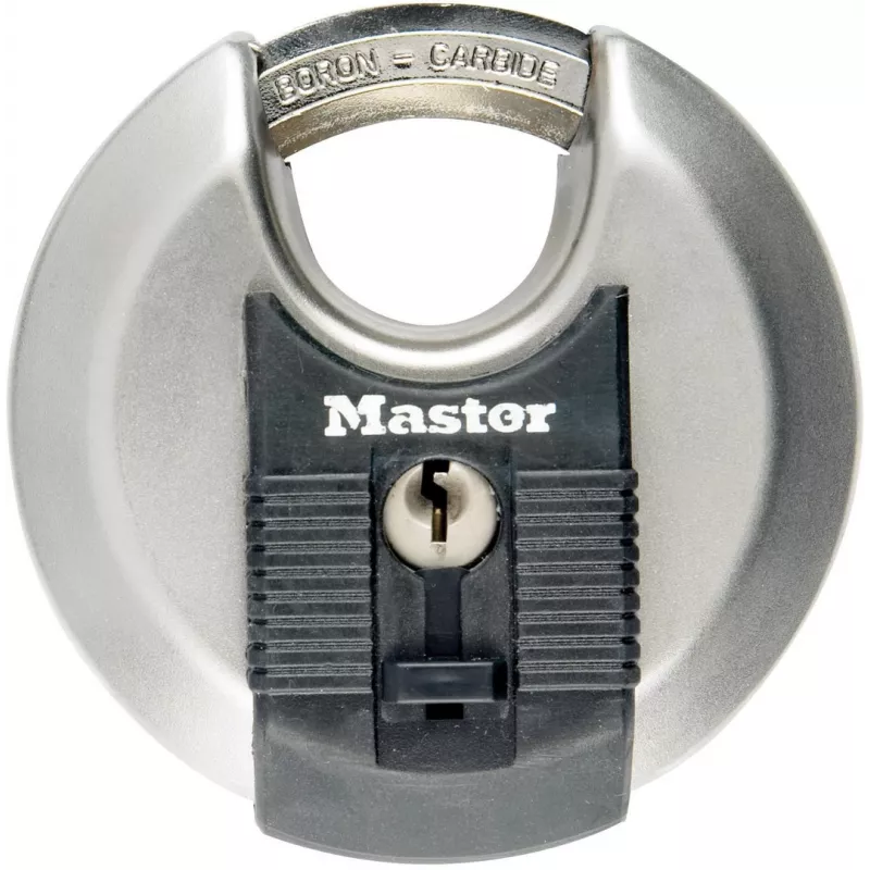 Discus-Vorhängeschloss MASTER LOCK 70 mm Excell Edelstahl, abgedeckter Bügel, verschiedenschließend