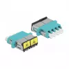 Glasfaserkupplung DeLOCK 86905 LC Quad Buchse auf LC Quad Buchse Multimode Aqua