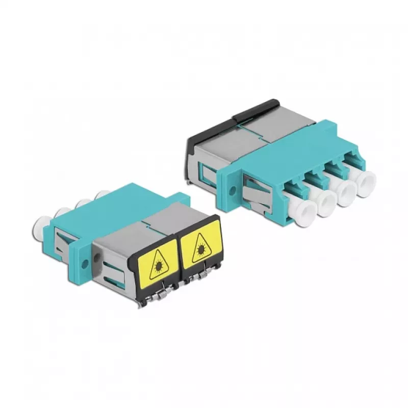 Glasfaserkupplung DeLOCK 86905 LC Quad Buchse auf LC Quad Buchse Multimode Aqua