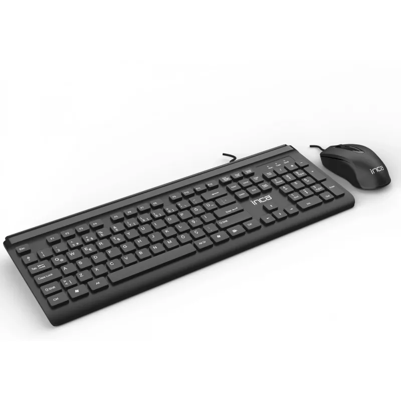 Inca IMK-377 Tastatur Maus enthalten Office USB Türkisch Schwarz