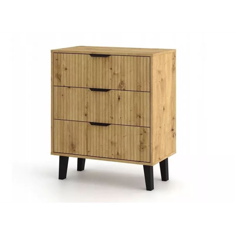 SCANDI 3S schlank Eiche ARTISAN Kommode