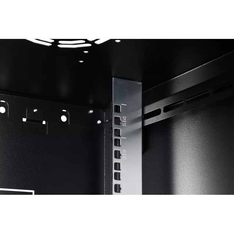 Wandmontiertes Netzwerkgehäuse DIGITUS Dynamic-N DN-37111 — 12U, 600 x 600 mm, IP20, Schlüsselschloss