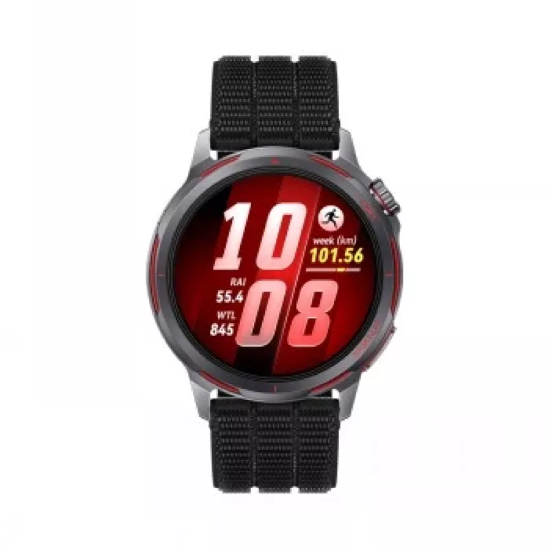 Smartwatch HUAWEI GT Runner 2 — 1,32 Zoll (3,35 cm) AMOLED 466×466, Titangehäuse, GPS, Fluorelastomer-Armband schwarz