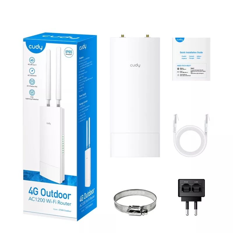 Cudy LT500 Wireless Router Fast Ethernet Dual-Band (2,4 GHz / 5 GHz) 4G Weiß