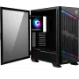 MSI MPG VELOX 100P AIRFLOW Mid Tower Gaming Computer Case 'Schwarz, 3x 120mm Lüfter + 1x 120mm ARGB-Lüfter, ARGB-Lichtleiste, USB Type-C, 1x Tempered Glass, Center, E-ATX, ATX, mATX, mini-ITX'