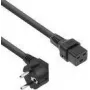ACT Stromkabel CEE 7/7 Stecker (gewinkelt) - C19 IEC Lock schwarz 2 m, EL262S