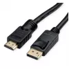 Videokabel-Adapter ROLINE 11.04.5776 7.5m HDMI Typ A DisplayPort Schwarz