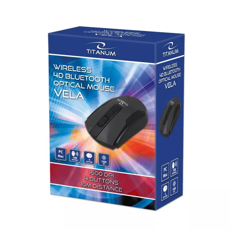 Maus Esperanza TM123 Wireless Bluetooth 4D Vela Schwarz