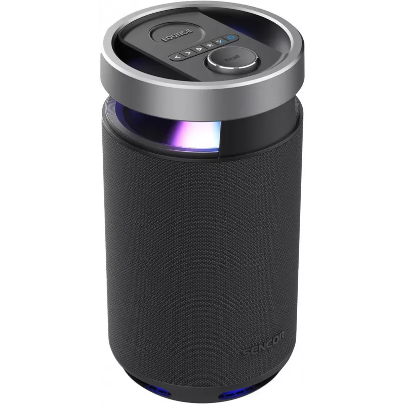 Tragbarer Bluetooth-Lautsprecher SENCOR Resonex Lounge 130W, IPX7 wasserdicht, TWS, LED-Beleuchtung