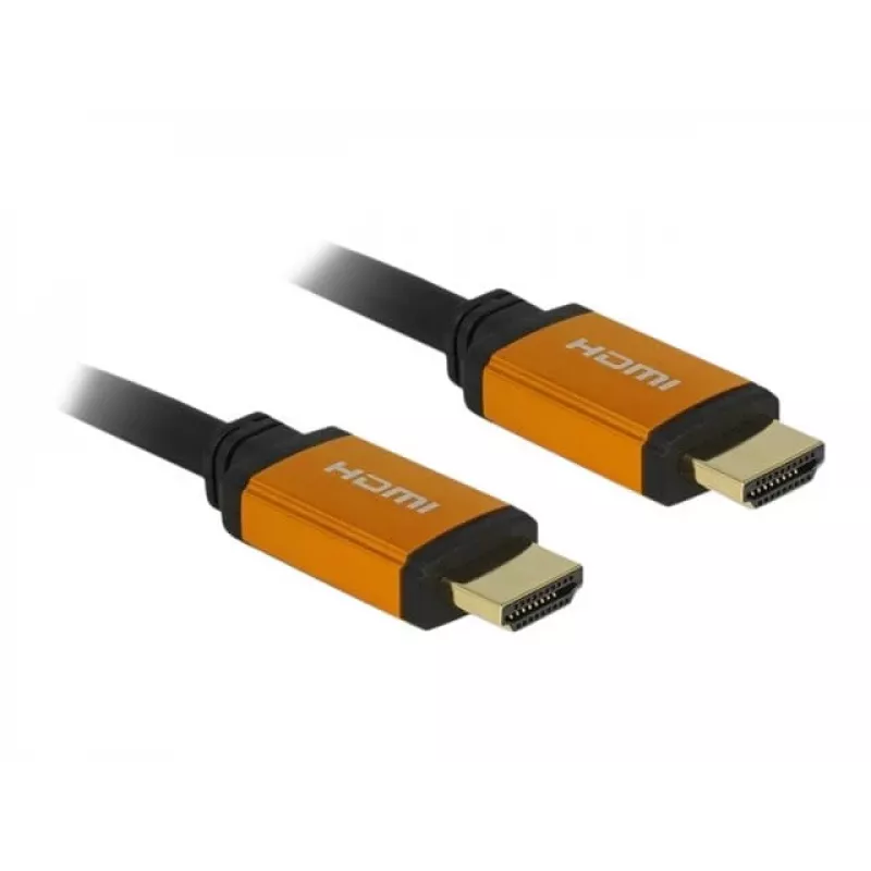 DeLOCK - HDMI-Kabel - HDMI (M) auf HDMI (M) - 50 cm - Dreifachisolierung - Schwarz, Gold - 8K-Unterstützung