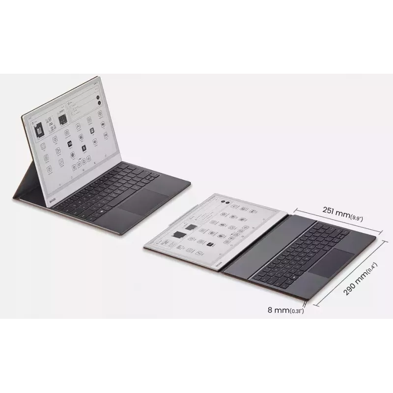 Tastatur-Case für Onyx Boox Note Max und Tab X C — braune Schutzfolie mit integrierter Tastatur