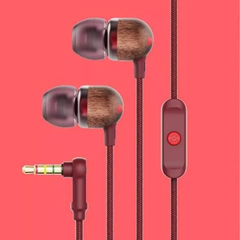 The House Of Marley Smile Jamaica Headset Wired In-ear Calls/Music Red, Wood