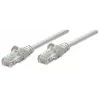 Intellinet Netzwerkkabel Patchkabel, Cat6, 1 m, Grau, CCA, U/UTP, PVC, RJ45, vergoldete Kontakte, snagless, mit Knickschutz, lebenslange Garantie