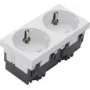 HAGER ESR2339010 Schuko-Steckdose 2-f Rastec 33G rw (ESR2339010)