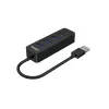 UNITEK uHUB Q4 USB 3.2 Gen 1 (3.1 Gen 1) Type-A 5000 Mbit/s Schwarz