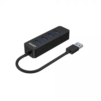 UNITEK uHUB Q4 USB 3.2 Gen 1 (3.1 Gen 1) Type-A 5000 Mbit/s Schwarz