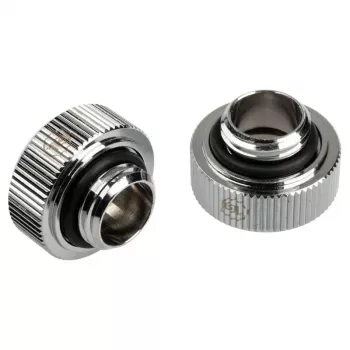 Adapter G1/4 Zoll Außengewinde auf 16 mm Hardtube BitsPower Touchaqua TA-FH16-GS, 2er-Pack, Silber